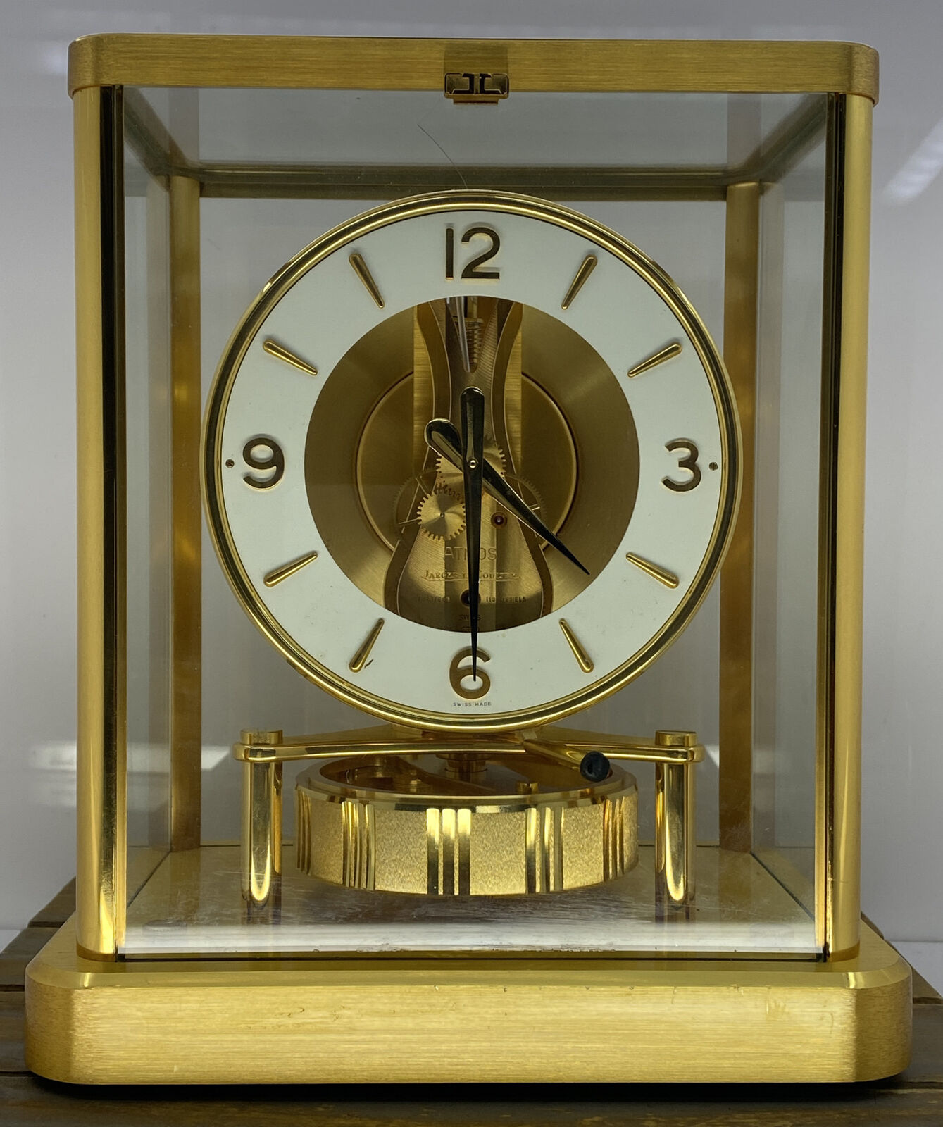 Jaeger LeCoultre 13 Jewel 540 Atmos Clock Gold w/ Instructions