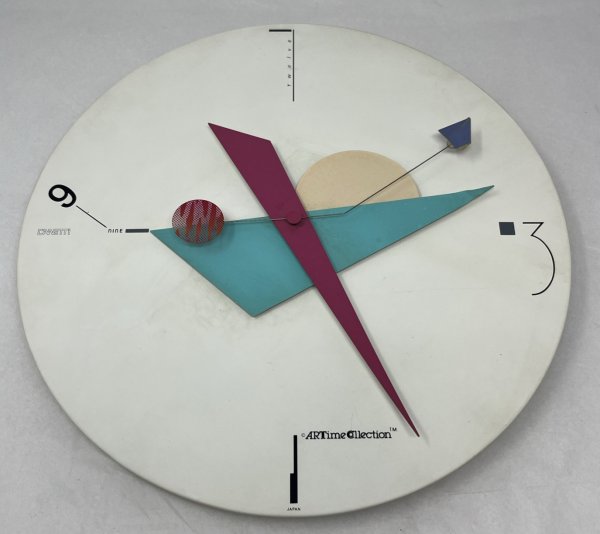 New ListingVintage Nicolai Canetti Post Modern Memphis 80's Pop Art Wall Clock
