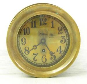 New ListingVINTAGE BRASS ASHCROFT WIND UP SHIP'S CLOCK-6" DIAL BEAUTIFUL EXCELLENT WORKS