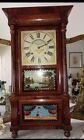 Huge c1838 Birge& Mallory Triple Glass  Early Empire American Shelf Mantle Clock