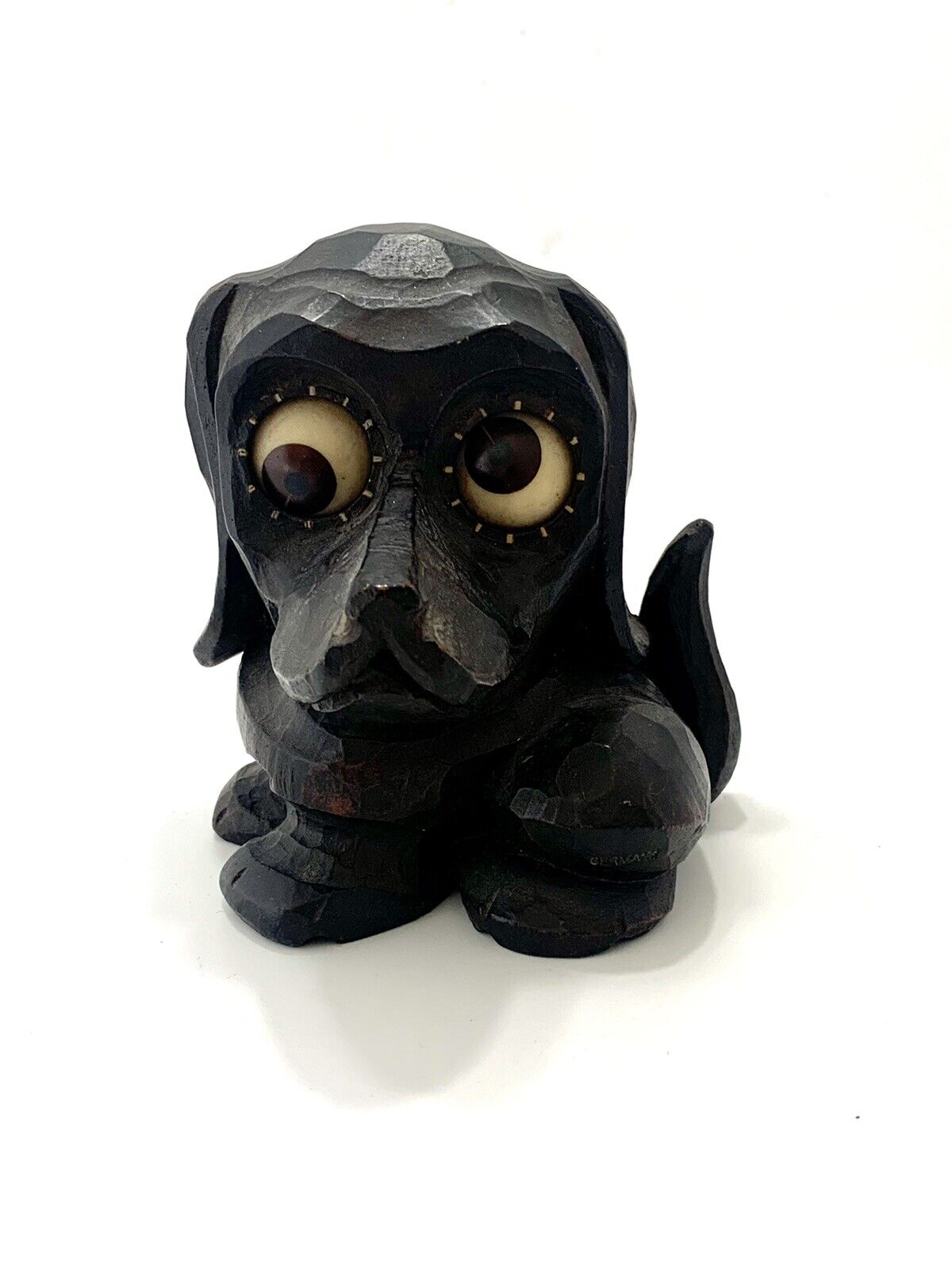 Vintage Working 1950s OSWALD Germany Figural Dachshund Dog Rotating Eyes Clock