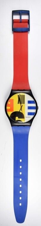 HUGE Swatch Watch NINE TO SIX MAXI 1987 MGB117 Wall Clock 83" Tall WORKS GREAT!!