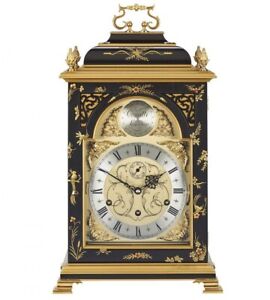 Queen Anne Mantel Clock in Chinoiserie (Geisha Artwork) | Comitti of London