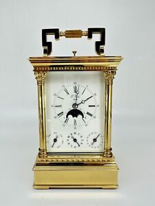 French L'Epee Carriage Clock Anglaise Strike, Repeat, Alarm & Moonphase