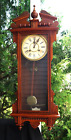 Antique 1891 Waterbury ETON Regulator Wall Clock - SEE VIDEO - WORKS - ORIGINAL