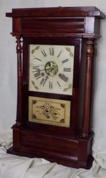 M. Welton 4 Post, 30 Hour Shelf Clock, T&S, Original Weights, Working