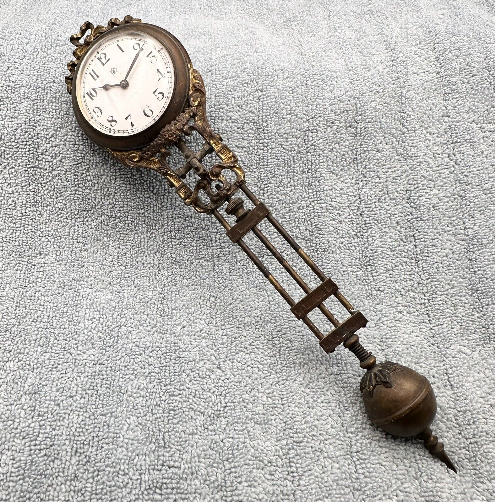 Antique Junghans Mystery Swinger Elephant CLOCK ONLY Brass WHOLE CLOCK SWINGS