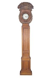 Vintage Chapman Gustavian Distressed Pine Longcase Grandfather Case Clock Spain