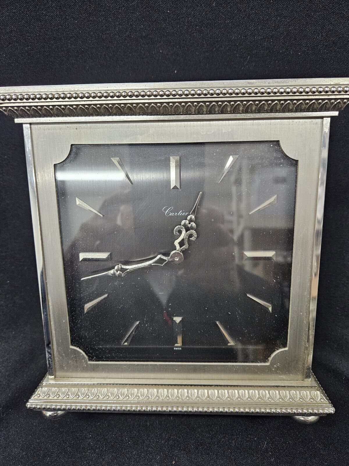 Vintage CARTIER LUXOR Swiss Mantle Clock Chimes no. 1666