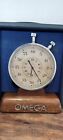 OMEGA  table clock, racing Chrono Equipped with original box PARTS OR REPAIR