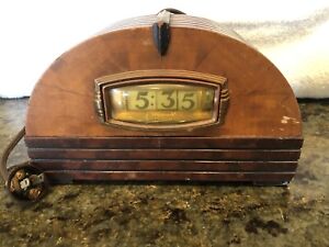 Pennwood numechron tymeter clock, art deco flip roll over numbers