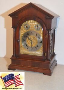 VERY FINE SETH THOMAS RESTORED ANTIQUE 8 BELL SONORA CHIME CLOCK NO. 2001 - 1914