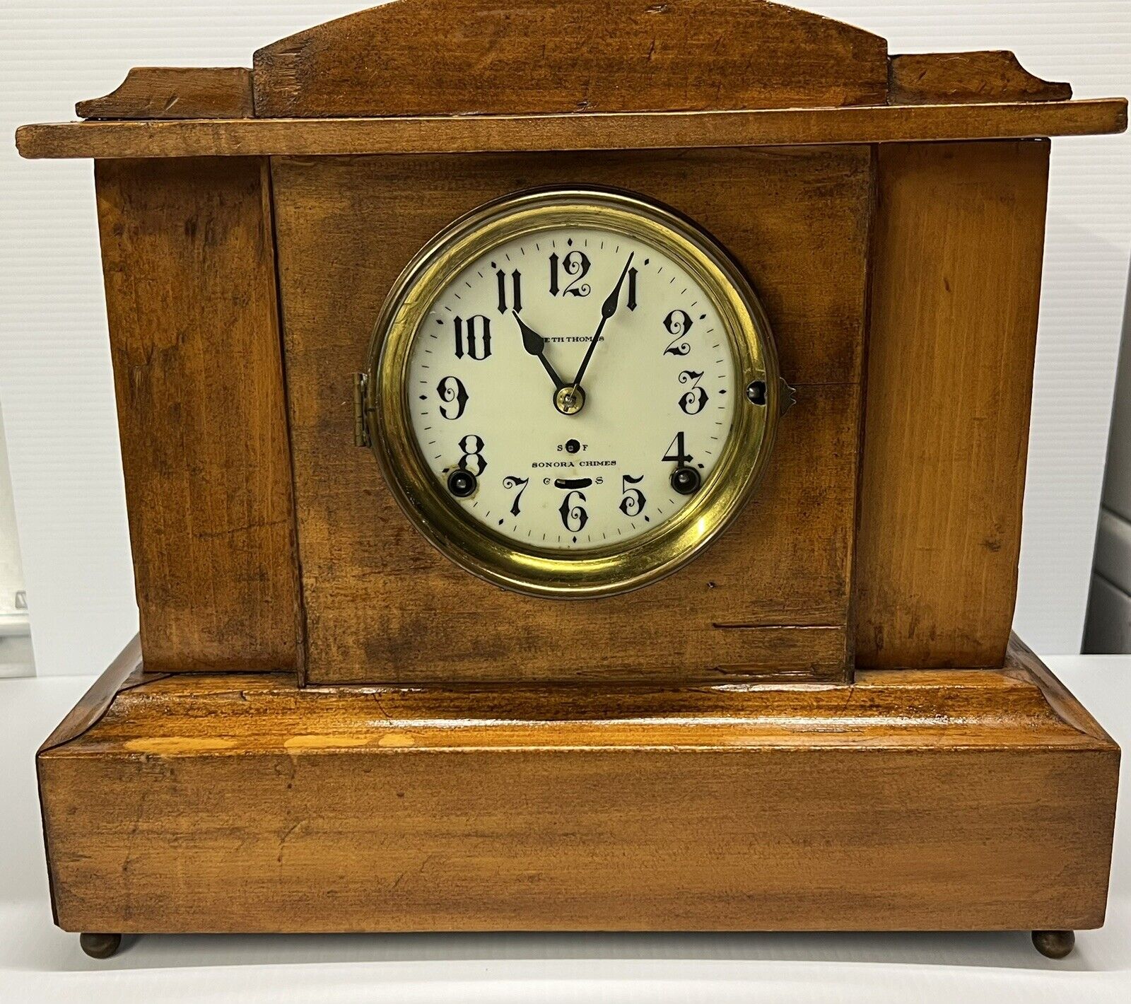 Rare Refurbished Seth Thomas Sonora Mantle Clock W/4 Bell Westminster Chime  Key