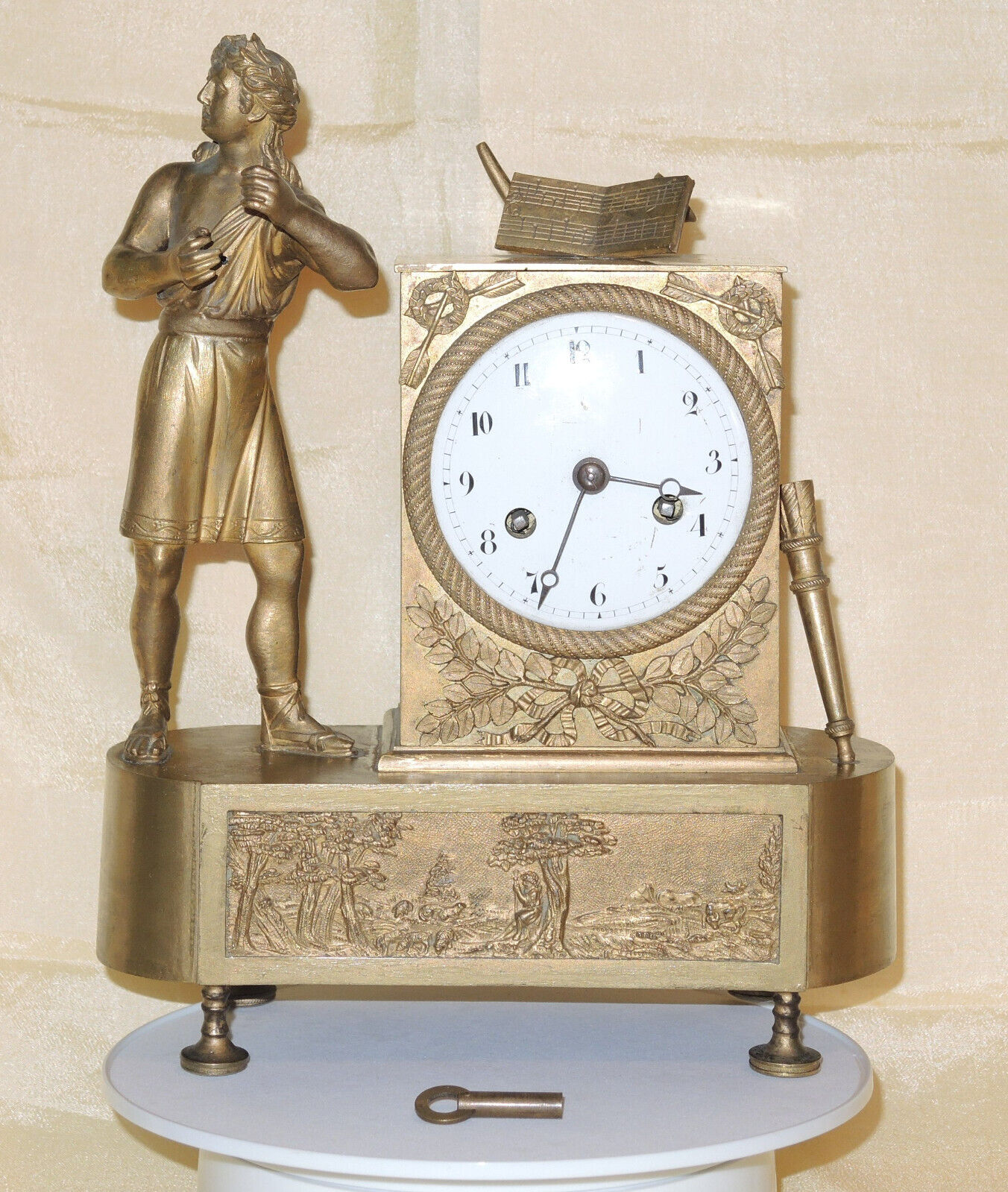 c.1815-1840 Pierre-Victor Ledure? - French Empire Gilt Brass ormolu mantel clock