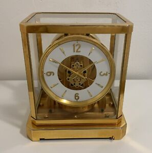 Very Clean! Serviced! Early 1950's Jaeger LeCoultre Atmos 519 Clock- Working!