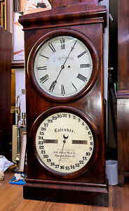 Rare Antique Seth Thomas Weight Driven “Calendar #2” Office Regulator Wall Clock