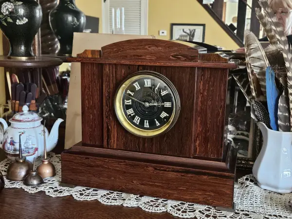 Antique Seth Thomas Senora Chime Mantel Clock with Key, Series #90 4 Bells