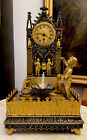 Rare Antique French Bronze Automaton Automata Animation Clock Early 1800s -VIDEO