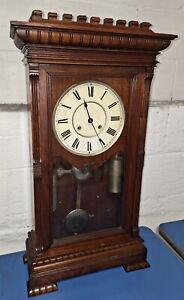Antique Seth Thomas Garfield 2 Weight City Series Shelf Chime Clock Working 1884