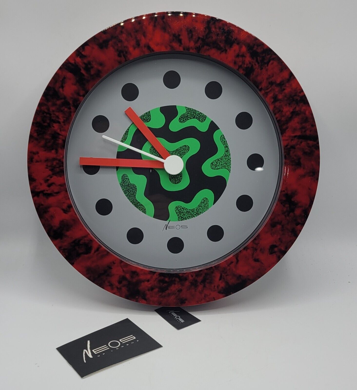 NOS Neos of Lorenz Wall Clock Postmodern Memphis Design Du Pasquier-Sowden w/Box