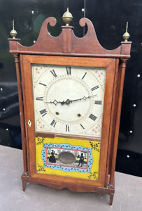 Antique Eli Terry & Sons Pillar & Scroll Clock