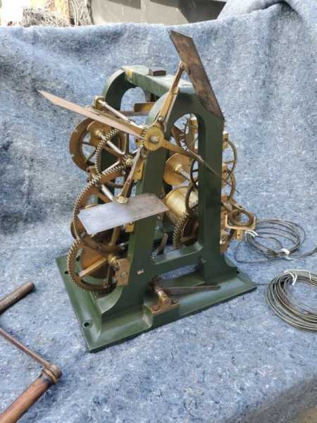 New ListingAntique Tower Clock Movement Mechanism Large Church Bell Brass