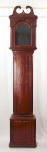 American Chippendale cherry wood grandfather clock case only @ 1785 Original