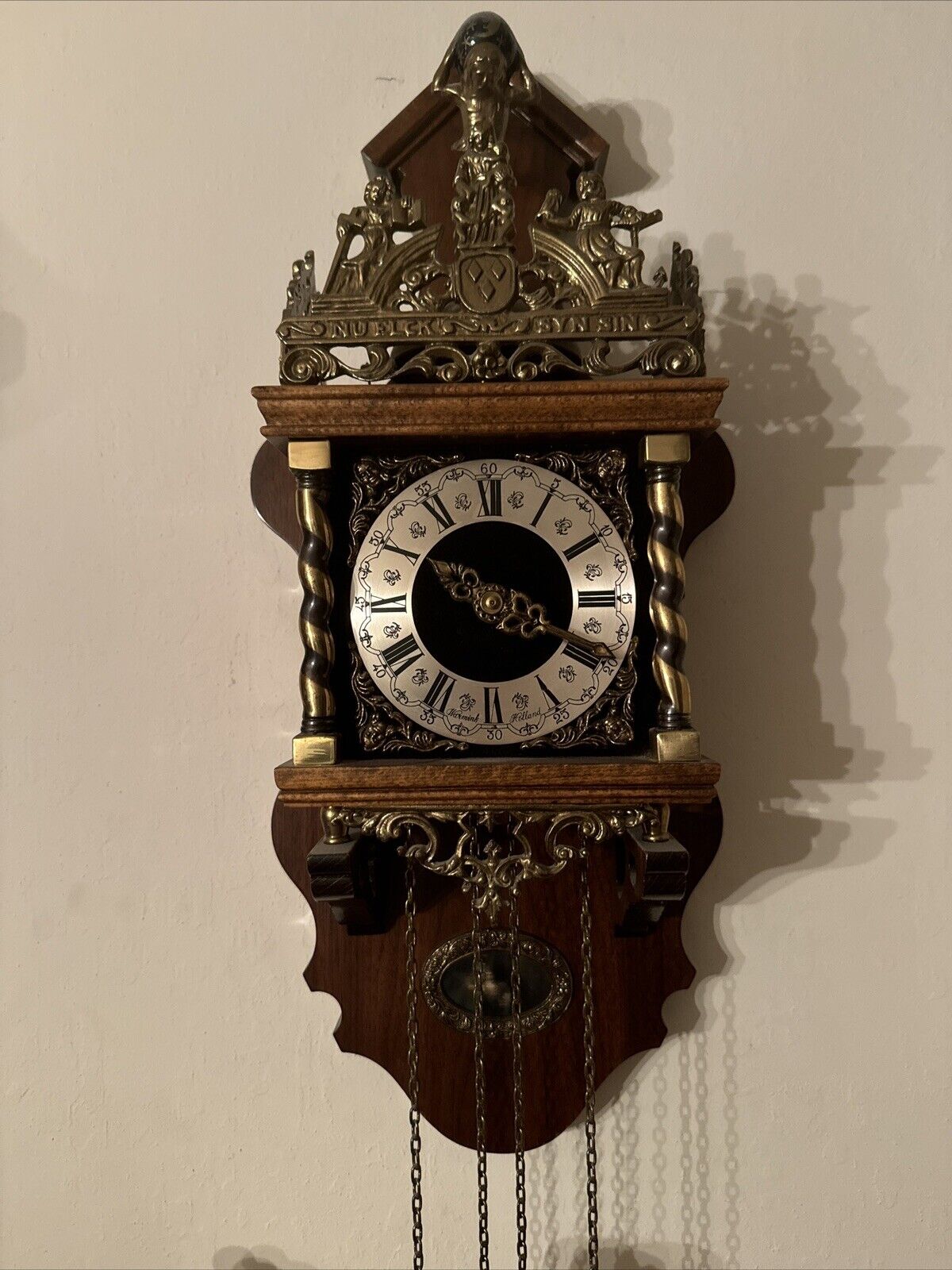 Dutch Zaanse Vintage Antique Wall Clock 8 day Holland -Great Condition