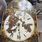 Antique Unknown English Clock Face Hand Painted, Clock Movement Circa 1700 As Is