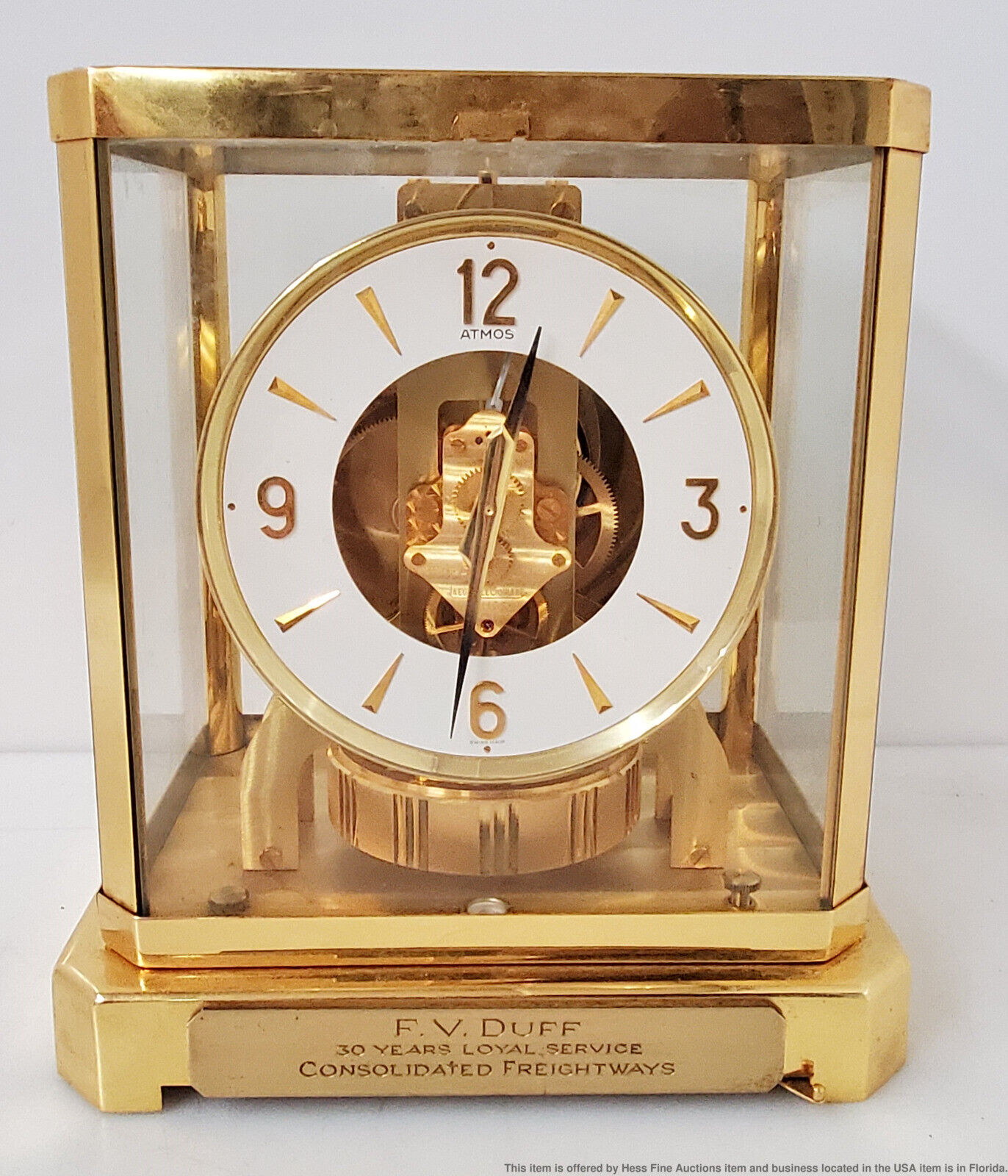 Vintage LeCoultre Atmos Perpetual Motion Barometric Mantel Clock