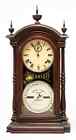 19TH CENTURY SETH THOMAS DOUBLE DIAL FASHION CALENDAR CLOCK