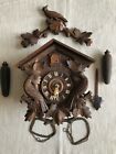 1900's RARE Signed Carved Antique Cuckoo Clock American Cuckoo Clock Co. Philly