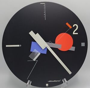 NOS Vtg Nicolai Canetti Artime Collection  Memphis Wall Clock in Box 1984 Japan