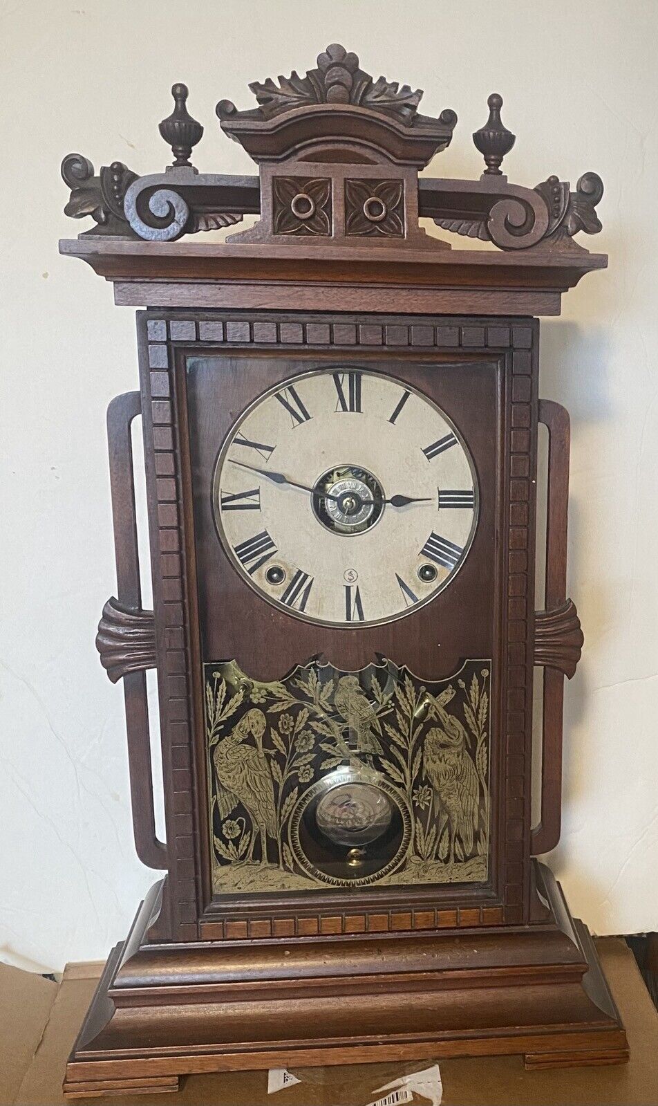 SETH THOMAS UTICA City Series SHELF CLOCK Time/Strike & Alarm Walnut Case RARE