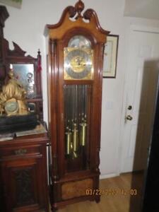 Herschede 9 Tube Grandfather or Tall Case Clock Model #294 Very Nice Works great