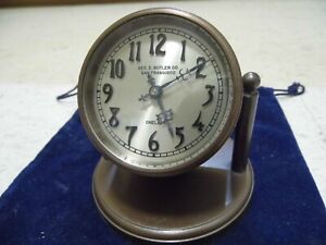 New ListingChelsea Clock Co. Bronze Desk Clock 8 Day Special Dial Hancock 1925 to 1929