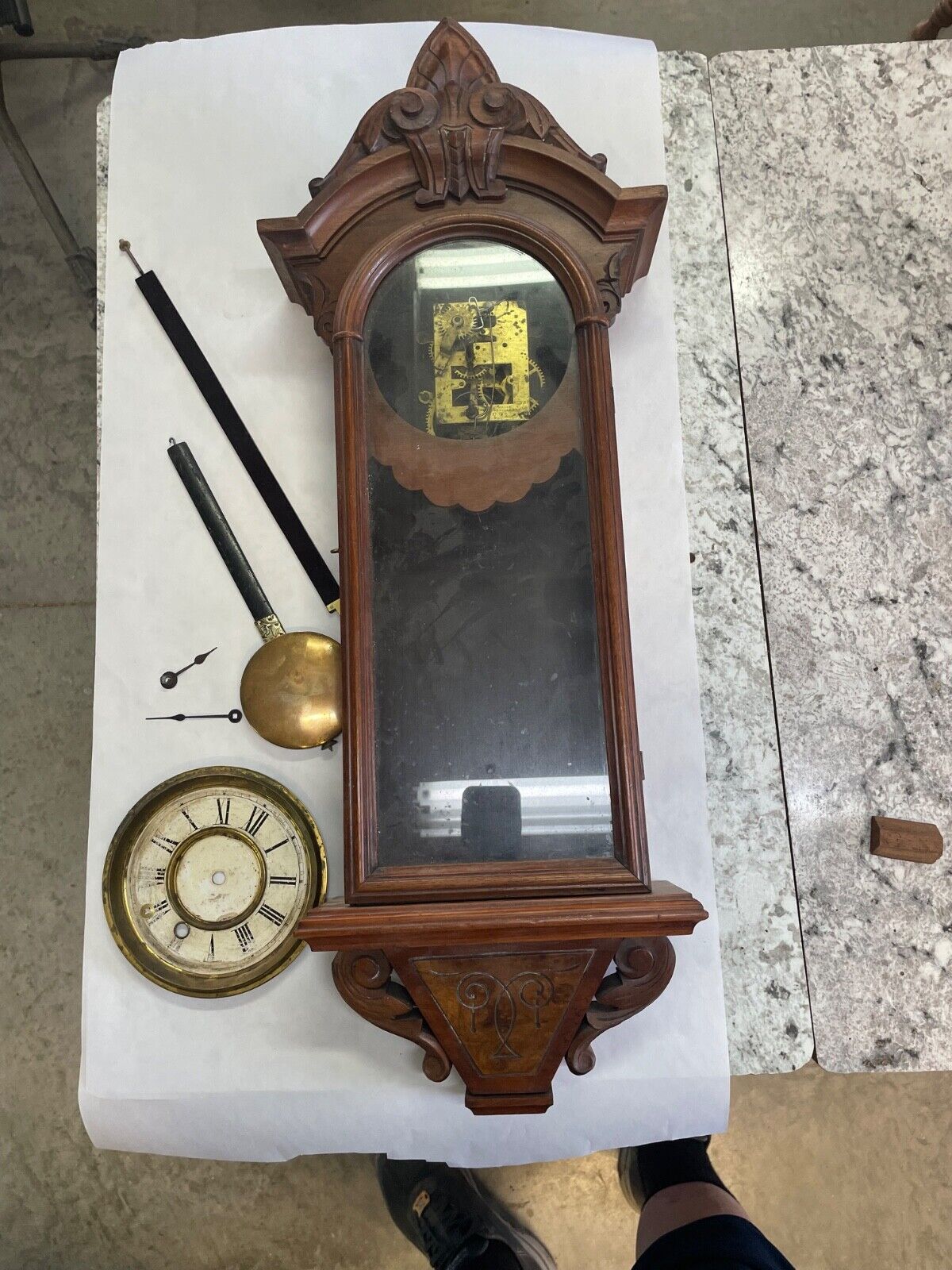 E N WELCH antique wall clock for sale
