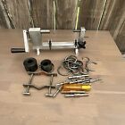 clock repair OLLIE BAKER spring winder tool with extras.