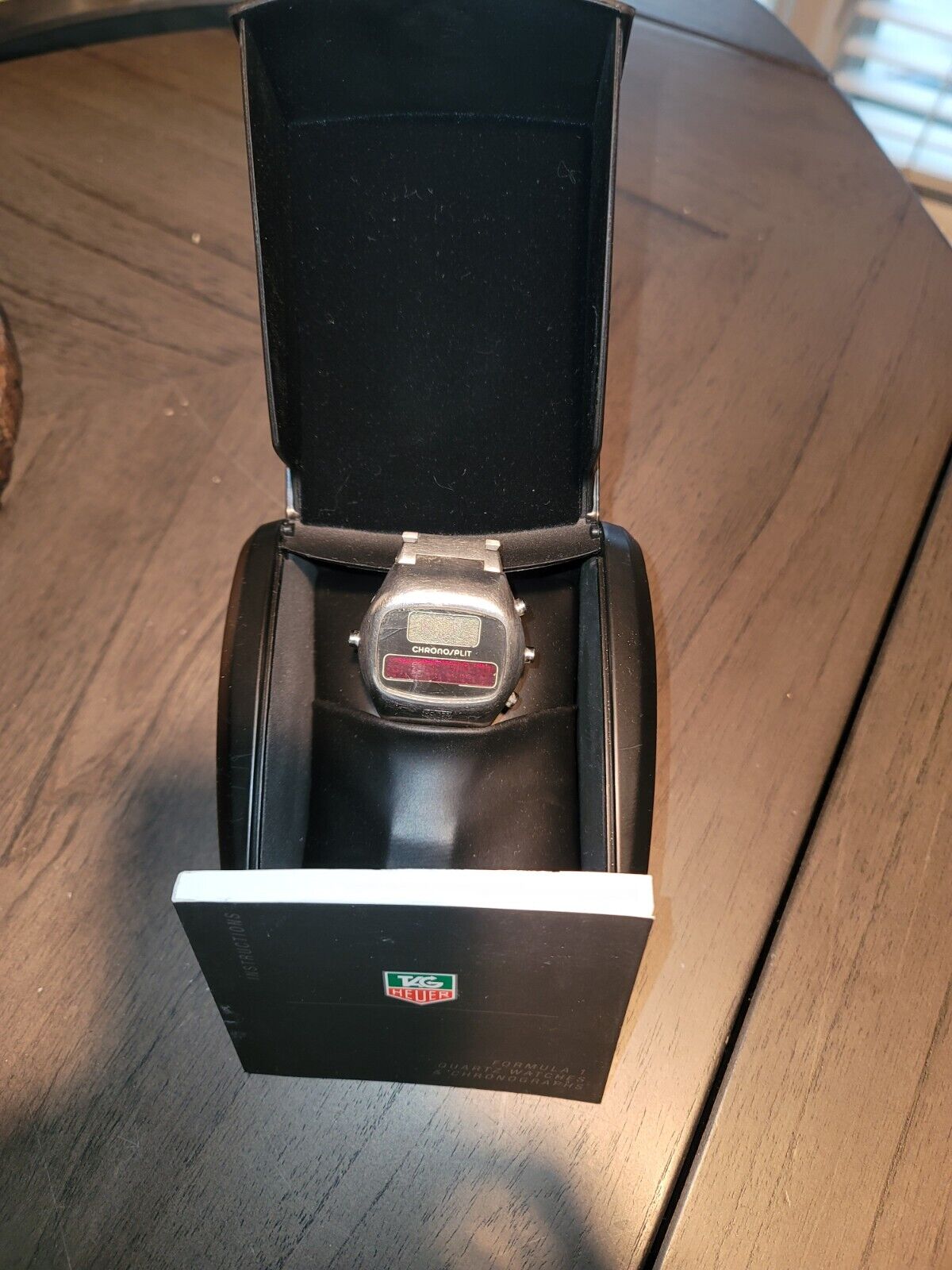 1977-78 Heuer Chronosplit Quartz LCD Watch Rare Find
