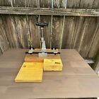 bergeon clock repair bushing machine + cutters + bushings , great set.