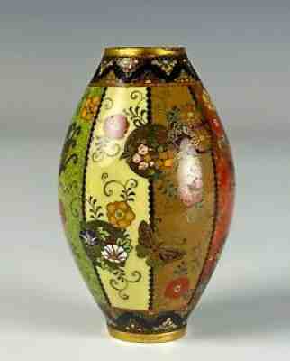 Antique Japanese Cloisonne Vase by Important Artist Namikawa Yasuyuki