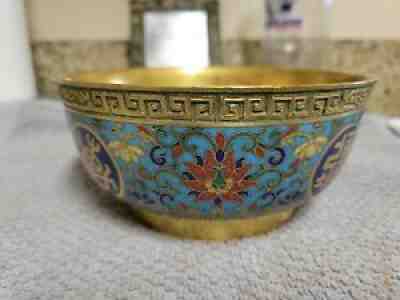 Chinese Cloisonne Altar or Offering Bowl Marked