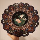 Antique 19/20th Century Japanese cloisonne plate 24"