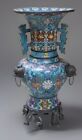MONUMENTAL ANTIQUE CHINESE CLOISONNÉ ENAMEL VASE