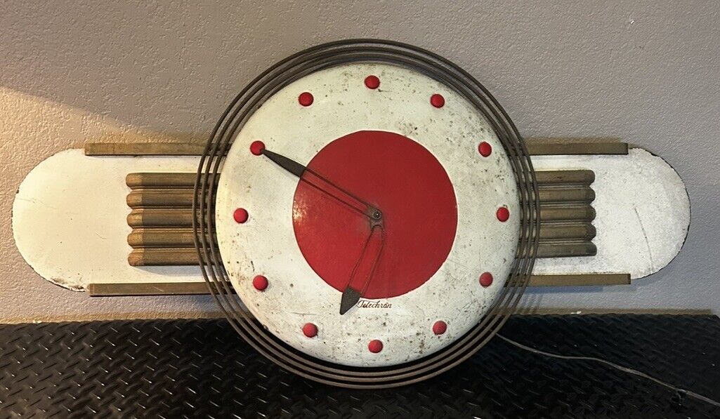 Working 1940’s Coca-Cola Wall Clock - Masonite, Wood & Tin - Kay, Inc.