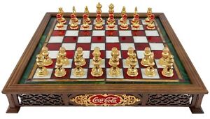 Franklin Mint Coca Cola Stained Glass Chess Set