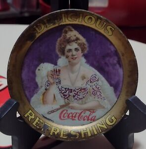 Antique Vintage Coca Cola 1903 Tip Change Tray Hilda Clark H.D. Beach Co.