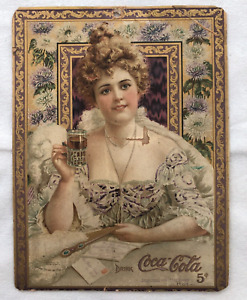 1903 Coca Cola Calendar TOP ONLY Hilda Clark Copyright 1901 Antique RARE 5¢