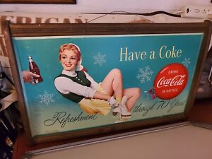 coca cola original vintage cardboard signs