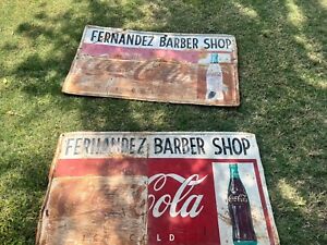 Vintage Coca Cola Metal Coke Sign 4.5’ x 2.5’ Original Advertising Collection